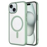Zore Apple İle Uyumlu İphone 15 Plus Kılıf Wireless Şarj Özellikli Sert Pc Mat Riksos M-Safe Kapak