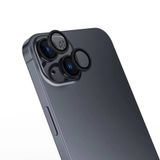 ZORE Apple İle Uyumlu iPhone 16 İphone 16 Plus CL-15 Parmak İzi Bırakmayan Anti-Reflective Kamera Lens Koruyucu Siyah