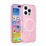 Zore Apple İle Uyumlu İphone 16 Pro Kılıf M-Safe Şarj Özellikli Parlayan Simli Saydam Renkli Allstar Kapak