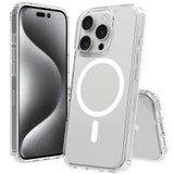 Zore Apple ile uyumlu iPhone 16 Pro Kılıf M-safe Şarj Özellikli Şeffaf Sert PC Zore Embos Kapak Şeffaf