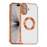 Zore Apple ile uyumlu iPhone 17 Kılıf Kamera Korumalı Logo Gösteren Zore Omega Kapak Turuncu