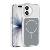 Zore Apple ile uyumlu iPhone 17 Kılıf Metal Buton Tasarımlı İkonik Sert Silikon Kapak Gri