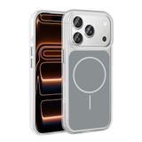 Zore Apple ile uyumlu iPhone 17 Pro Max Kılıf Metal Buton Tasarımlı İkonik Sert Silikon Kapak Gri