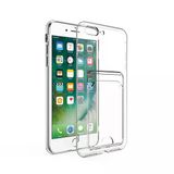 Zore Apple İle Uyumlu İphone 8 Plus Kılıf Kartlıklı Şeffaf Setra Clear Silikon Kapak