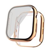 Zore Apple İle Uyumlu Watch 10 46mm Sert PC Kasa Electroplatink Çerçeveli Ekran Koruyucu Watch Gard 36, Rose Gold
