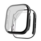 Zore Apple İle Uyumlu Watch 10 46mm Sert PC Kasa Electroplatink Çerçeveli Ekran Koruyucu Watch Gard 36, Siyah