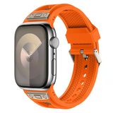 Zore Apple İle Uyumlu Watch 42Mm Krd-117 Hava Alabilen Delikli Metal Süslemeli Desenli Silikon Kordon