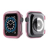 Zore Apple ile uyumlu Watch 44mm Watch Gard 03 Kasa Koruyucu Pembe