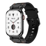 Zore Apple İle Uyumlu Watch 7 45Mm Krd-101 Titanyum Metal Başlıklı Silikon Kordon