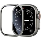 Zore Apple İle Uyumlu Watch Ultra 49mm ALM-01 Metal Çerçeveli Ekran Koruyucu, Gümüş