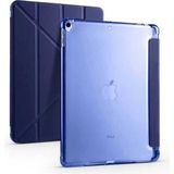 Zore Apple iPad 10.2 8. Nesil Uyumlu Lacivert Tri Folding Kalem Bölmeli Standlı Kılıf