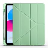 Zore Apple iPad 10.9 2022 10. Nesil Tri Folding Kalem Bölmeli Standlı - Koyu Yeşil Kılıf