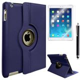Zore Apple iPad 2 3 4 Uyumlu Dönebilen Lacivert Standlı Kılıf