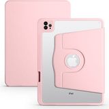 Zore Apple iPad Air 10.9 2022 5. Nesil Uyumlu Pembe Termik Kalem Bölmeli Dönebilen Standlı Kılıf
