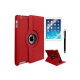 Zore Apple iPad Mini 2-3 Uyumlu Kırmızı Dönebilen Standlı Kılıf