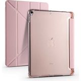 Zore Apple iPad Pro 10.5 7. Nesil Tri Folding Smart With Pen Standlı - Rose Gold Kılıf