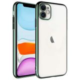 Zore Apple iPhone 11 Renkli Çerçeveli Riksos Silikon Kılıf