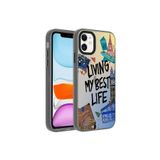 Zore Apple iPhone 11 Uyumlu Seyahat Desenli Dragon Sert Kapak Kılıf