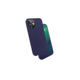 Zore Apple iPhone 12 Uyumlu Lacivert Silk Silikon Kılıf