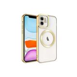 Zore Apple iPhone 12 Uyumlu Magsafe Wireless Şarj Özellikli Setro Gold Silikon Kılıf