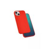 Zore Apple iPhone 13 Mini Uyumlu Kırmızı Silk Silikon Kılıf