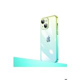 Zore Apple iPhone 13 Uyumlu Yeşil Mavi Parlak Renk Geçişli Kamera Korumalı Senkron Kapak Kılıf