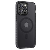 Zore Apple iPhone 14 Pro Max (6.7) Mat Arka Yüzey Wireless Şarj Özellikli Zore Locik Kapak - Siyah Kılıf