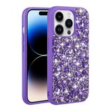 Zore Apple iPhone 14 Pro Max (6.7) Parlak Taşlı Tasarım Zore Linea Kapak Pembe Kılıf