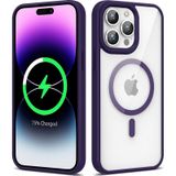 Zore Apple iPhone 14 Pro Uyumlu Derin Mor Magsafe Wireless Şarj Özellikli Silikon Ege Kapak Kılıf