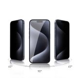 Zore Apple iPhone 15 Pro Uyumlu Rika Premium Privacy Temperli Cam Ekran Koruyucu