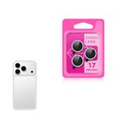 Zore Apple iPhone 17 Pro ve 17 Pro Max Zore CL-06 Kamera Lens Koruyucu Titanyum-Gümüş