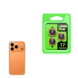 Zore Apple iPhone 17 Pro ve 17 Pro Max Zore CL-07 Kamera Lens Koruyucu Turuncu