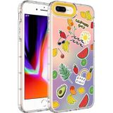 ZORE Apple iPhone 7 Plus Kılıf Renkli Desenli Sert Silikon Korn Kılıf NO4