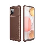 Zore Galaxy A12 Karbon Tasarım Negro Silikon Cep Telefonu Kılıfı