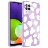 Zore Galaxy A22 4G Kamera Korumalı Desenli Sert Silikon Epoksi Kapak Kılıf