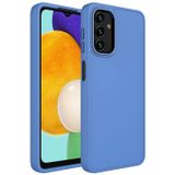 Zore Galaxy ile uyumlu A04 Kılıf Metal Çerçeve ve Buton Tasarımlı Silikon Zore Luna Kapak Lavendery Gray