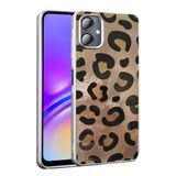 Zore Galaxy ile uyumlu A06 Kılıf Desenli Zore Mep Kapak Gold Leopar