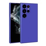 Zore Galaxy ile uyumlu S23 Ultra Kılıf Zore Premier Silikon Kapak Saks Mavi