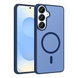 Zore Galaxy ile uyumlu S26 Plus Kılıf M-safe Şarj Özellikli Zore Babet Kapak Mavi