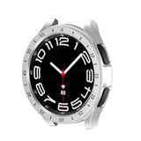 Zore Galaxy İle Uyumlu Watch 6 Classic 47mm Sert PC Kasa ve Ekran Koruyucu Sport Watch Gard 29, Beyaz