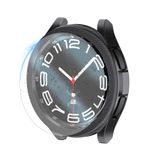 Zore Galaxy İle Uyumlu Watch 6 Classic 47mm Sert PC Kasa ve Ekran Koruyucu Watch Gard 29, Siyah