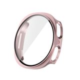 Zore Galaxy ile uyumlu Watch 8 44mm Sert PC Kasa ve Ekran Koruyucu Watch Gard 38 Rose Gold