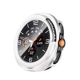 Zore Galaxy ile uyumlu Watch 8 Classic 46mm Sert PC Kasa ve Ekran Koruyucu Watch Gard 39 Gümüş