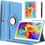 ZORE Galaxy Tab 4 10.1 T530 Zore Dönebilen Standlı Tablet Kılıfı - Mavi
