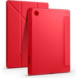 Zore Galaxy Tab A8 10.5 SM-X200 2021 Kalem Bölmeli Standlı - Kırmızı Kılıf