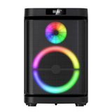 Zore GD-1019 Dijital LED Göstergeli Çift Mikrofonlu RGB TWS 10 inç Stereo Bass Kablosuz Karaoke Hoparlör Müzik Aksesuarları - Siyah