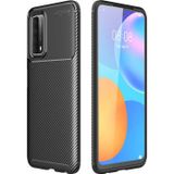 ZORE Huawei P Smart 2021 Kılıf Zore Negro Karbon Tasarım Silikon Kılıf