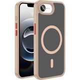 Zore iPhone 16E Kılıf M-Safe Şarj Özellikli Mat Arka Yüzey Ata Sio Kapak - Rose Gold - Altın