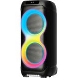 Zore LT-2131 Dijital LED Göstergeli Mikrofonlu Rgb Tws Çift 8 Inç Stereo Bass Kablosuz Karaoke Hoparlör - Siyah