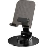 Zore Ms-14 Taşınabilir Katlanabilir 360 Dönebilen Karbon Çelik Tasarımlı Telefon ve Tablet Standı - Siyah